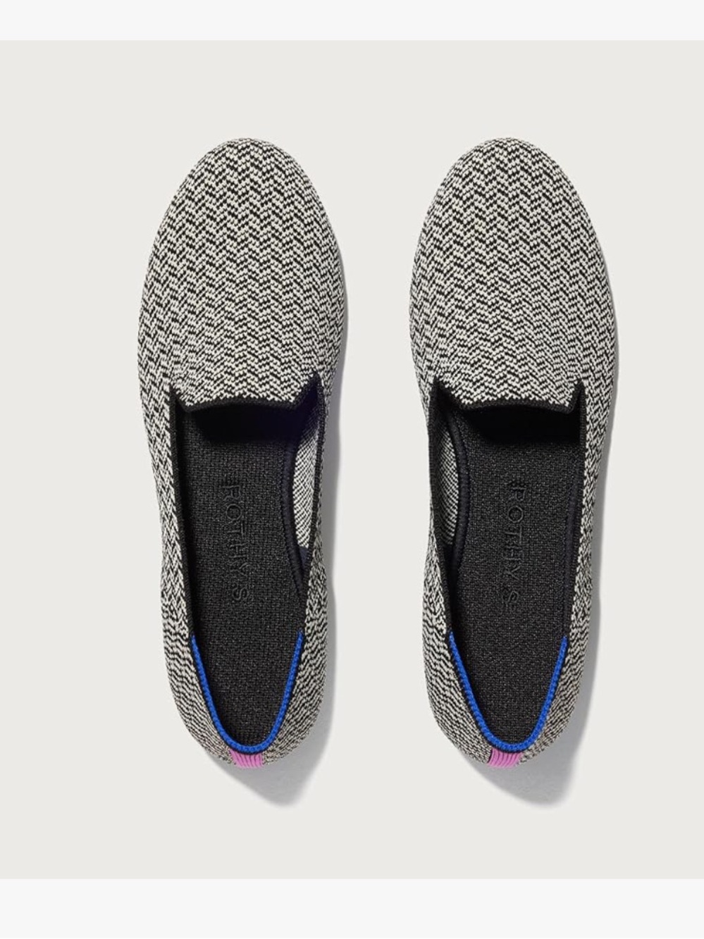 Rothy's The Loafer Women's Slip-On Shoes - Slate Herringbone 8 New without box